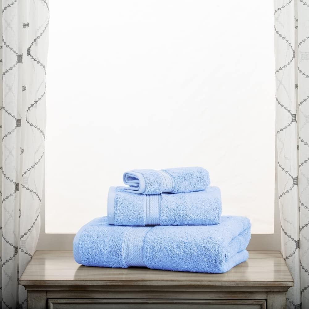 Premium Egyptian Cotton Highly Absorbent Assorted 3-Piece Plush Towel Set - 30" x 55", 20" x 30", 13" x 13"