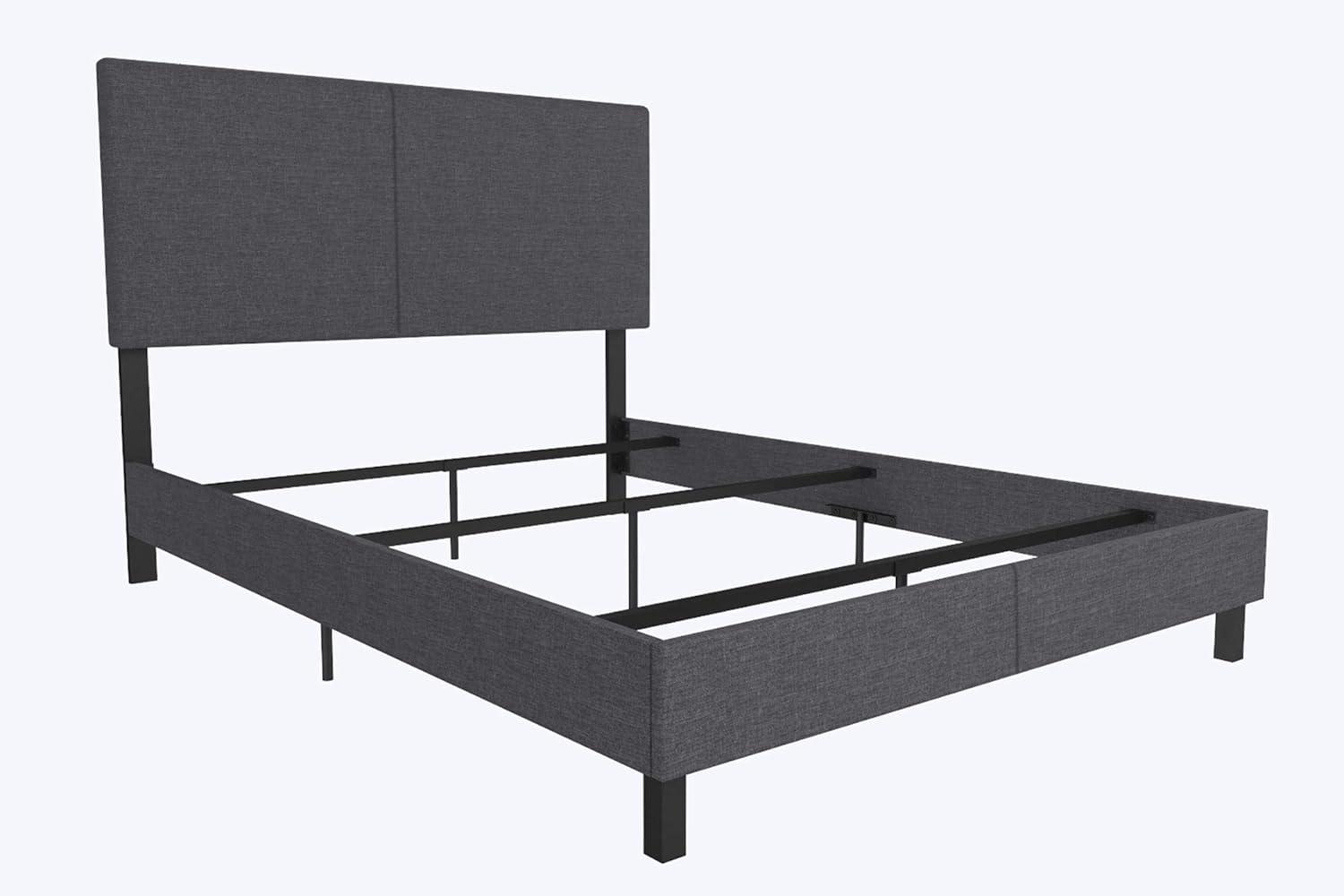 DHP Janford Upholstered Bed, Gray Linen, Full
