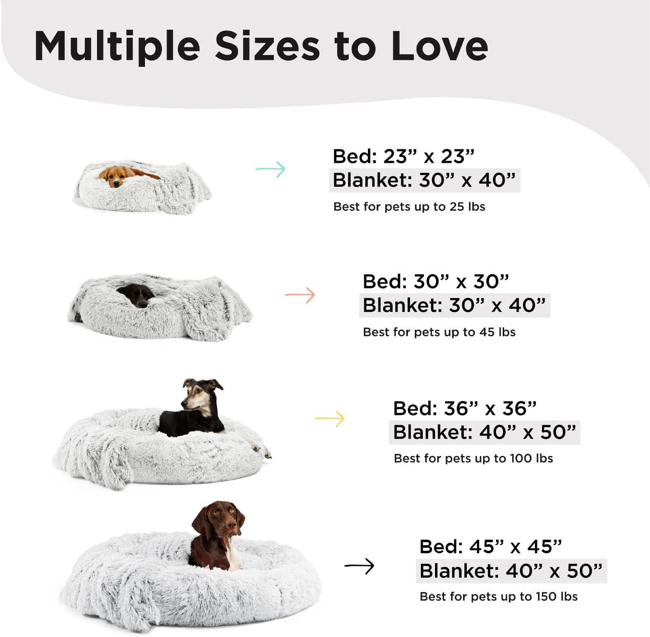 Large Orthopedic Elevated Gray Vegan Nylon Donut Pet Bed