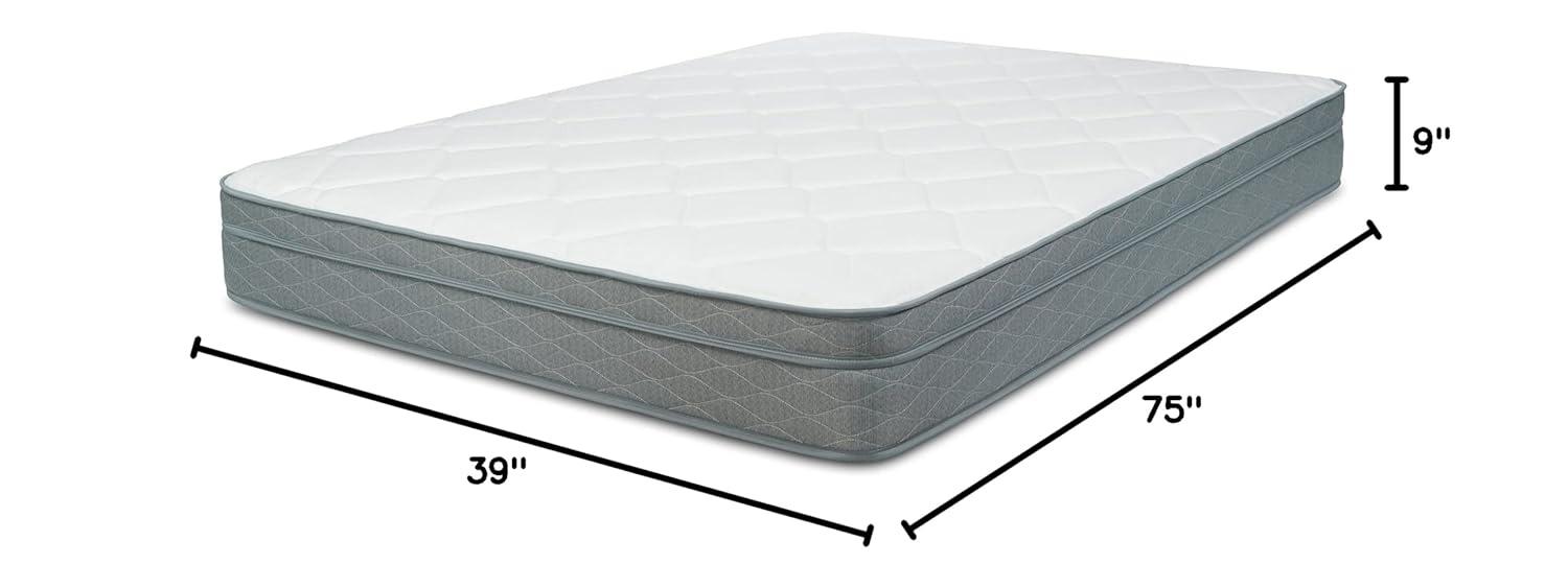 Dreamfoam Bedding Doze 9" Eurotop Memory Foam Medium Comfort Mattress, Twin
