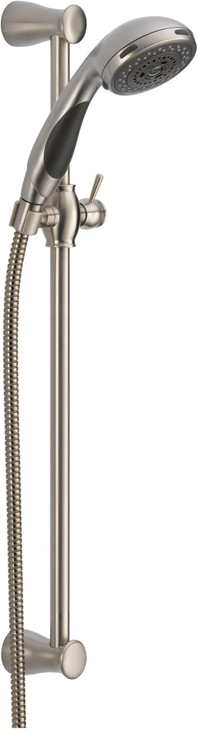 Brushed Nickel 3-Spray Handheld Shower with Slide Bar