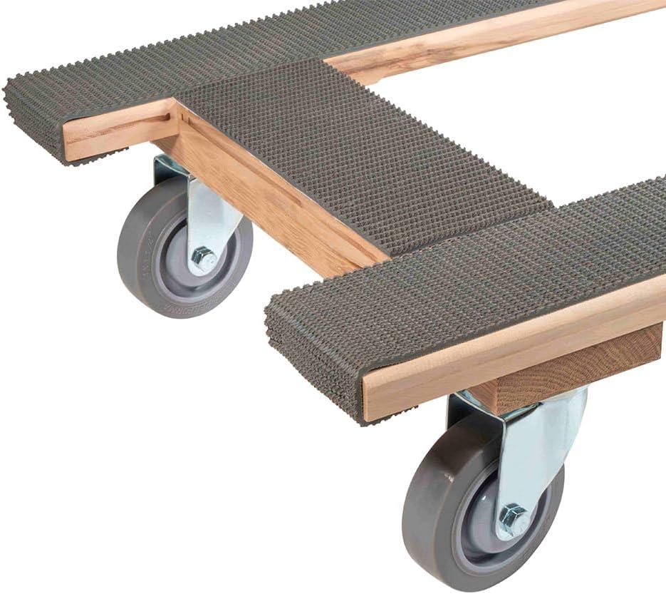 18"x30" H Shape Moving Dolly with Non Marking Wheels - 1000 lbs Capacity Heavy Duty Furniture Dolly with 4" Casters & Rubber belting