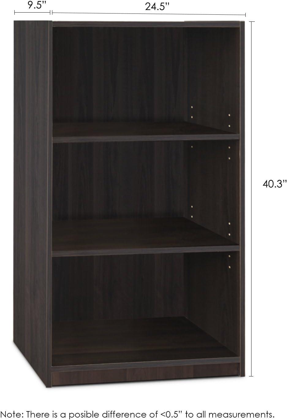 Furinno 3-Tier Bookcase with Adjustable Shelves for Study Home Office Kids Room