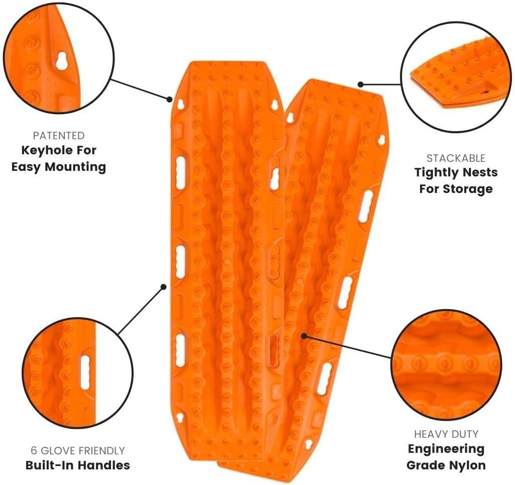 MAXTRAX MKII Vehicle Recovery and Extraction Device for Stuck Vehicle, Orange