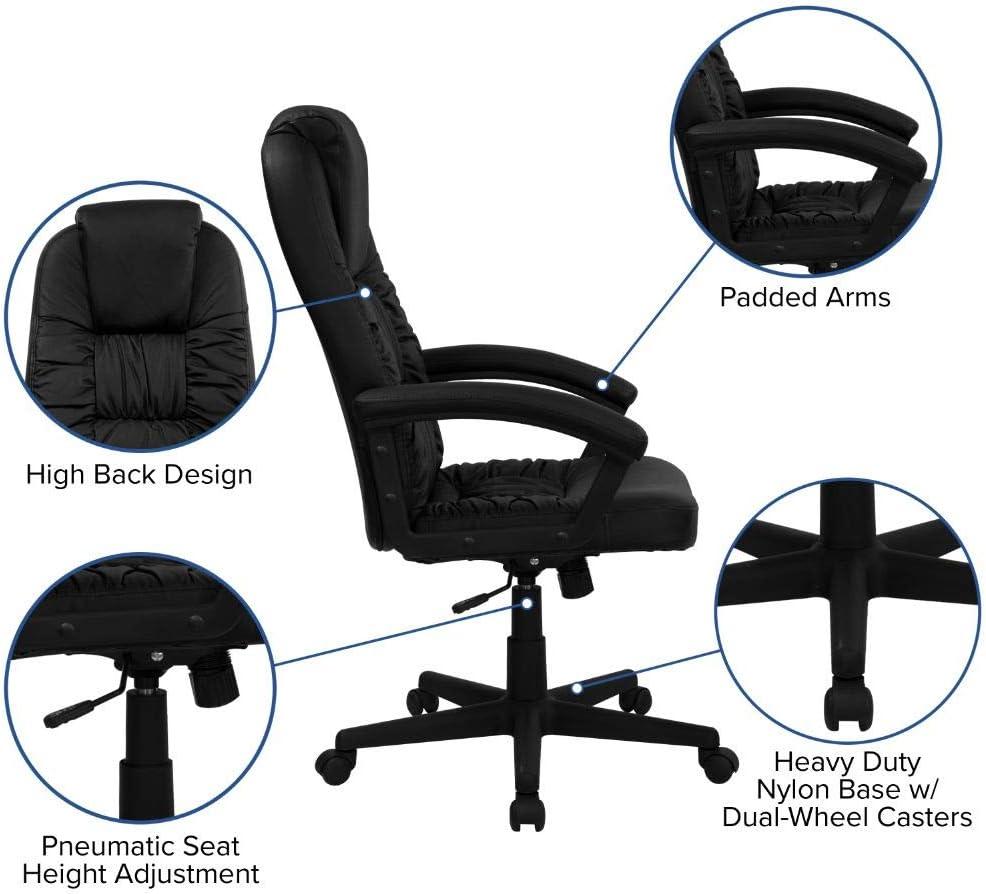 Hansel High Back Black LeatherSoft Executive Swivel Office Chair