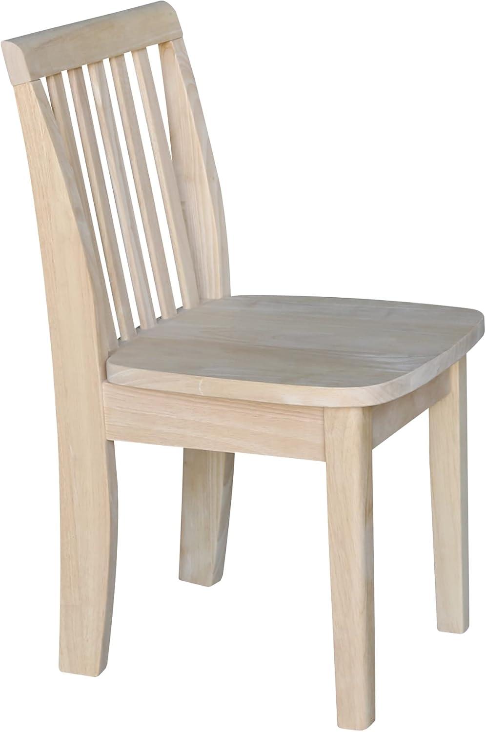 International Concepts Indoor Wood Mission Kids' Chairs in Unfinished - Set of 2