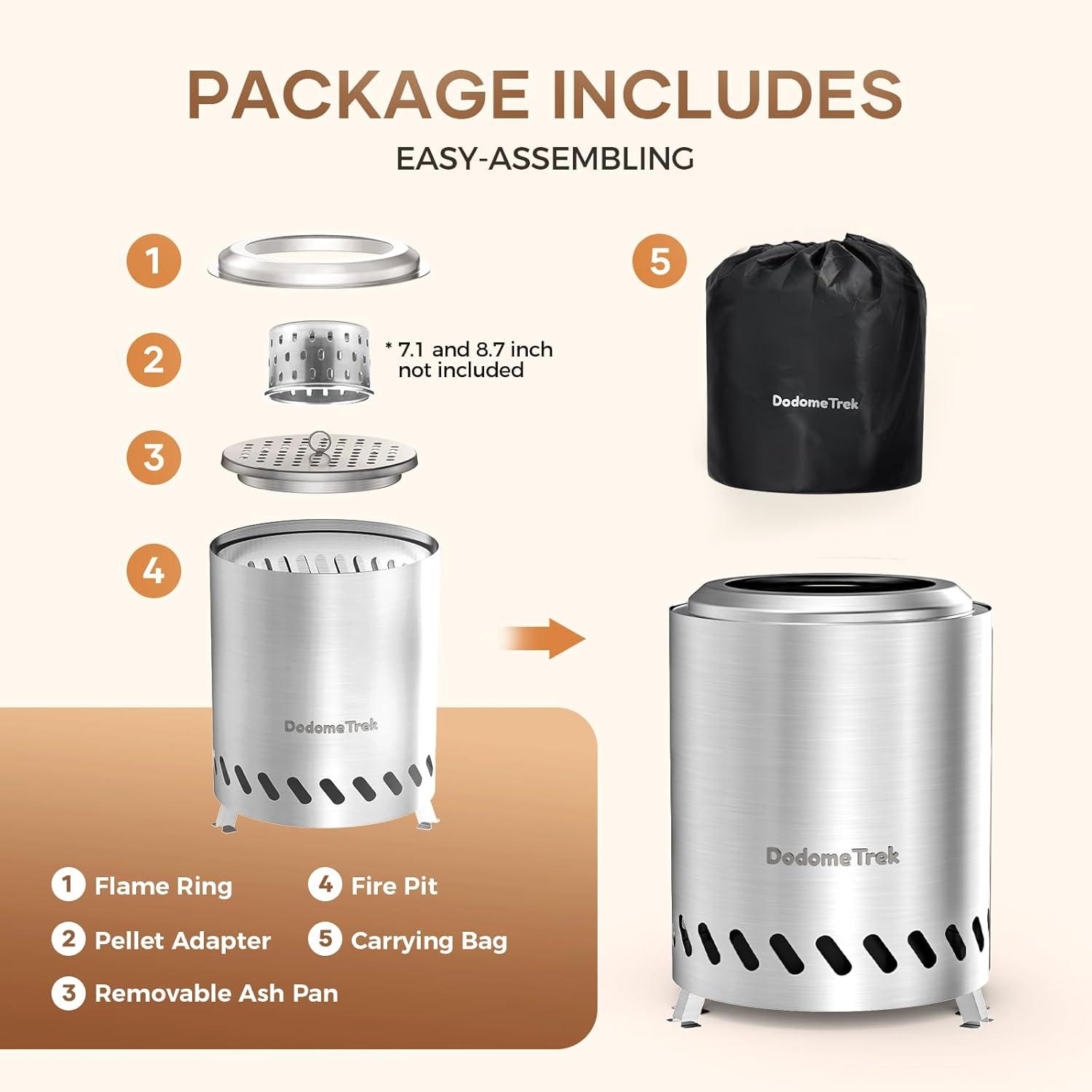 5.5inch Mini Fire Pit for Table, Small Tabletop Fire Pit , Outdoor Fire Pit Tabletop with Carry Bag,Stainless Steel, Blue