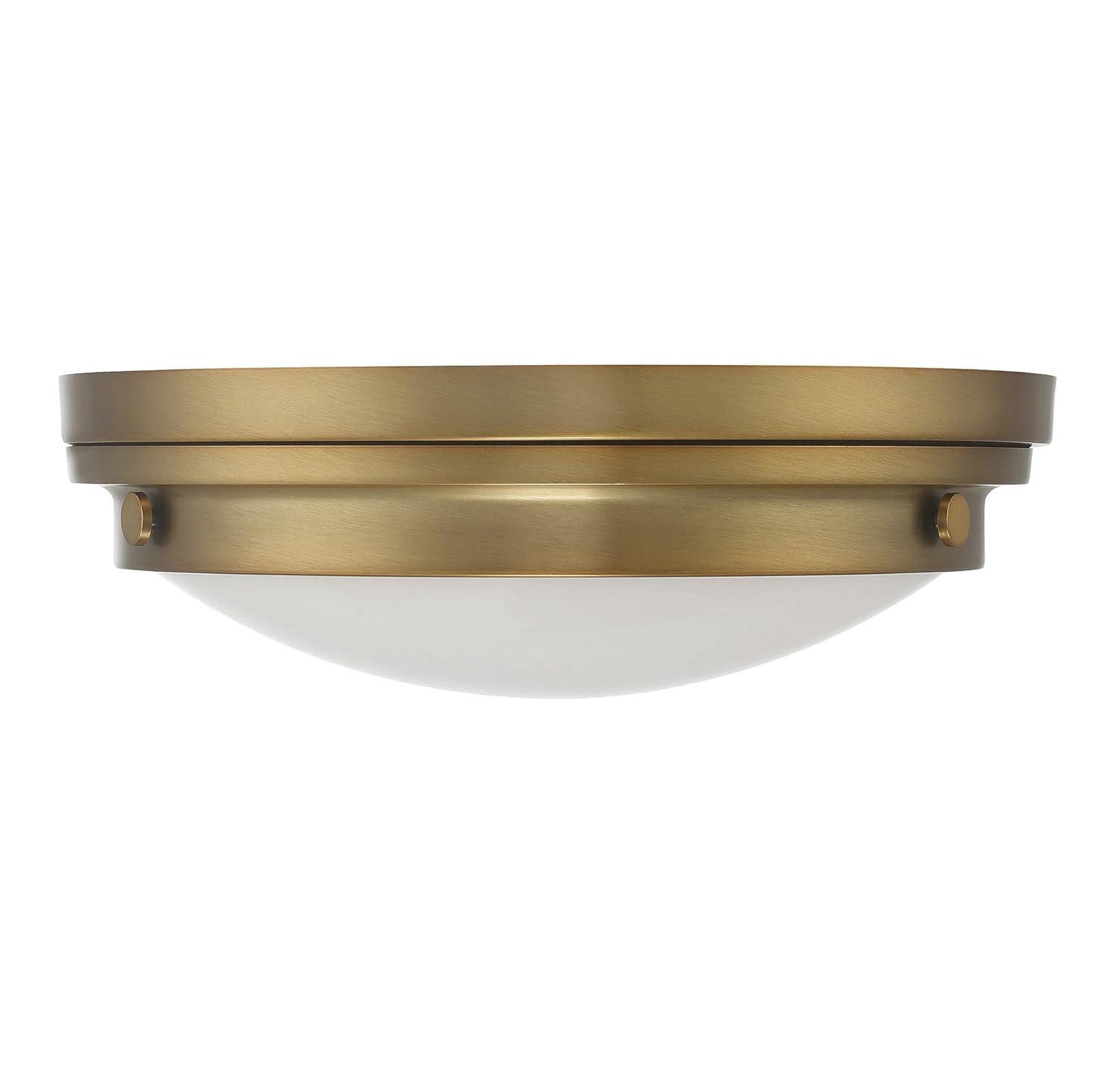 Savoy House Lucerne 3 - Light Flush Mount in  Warm Brass