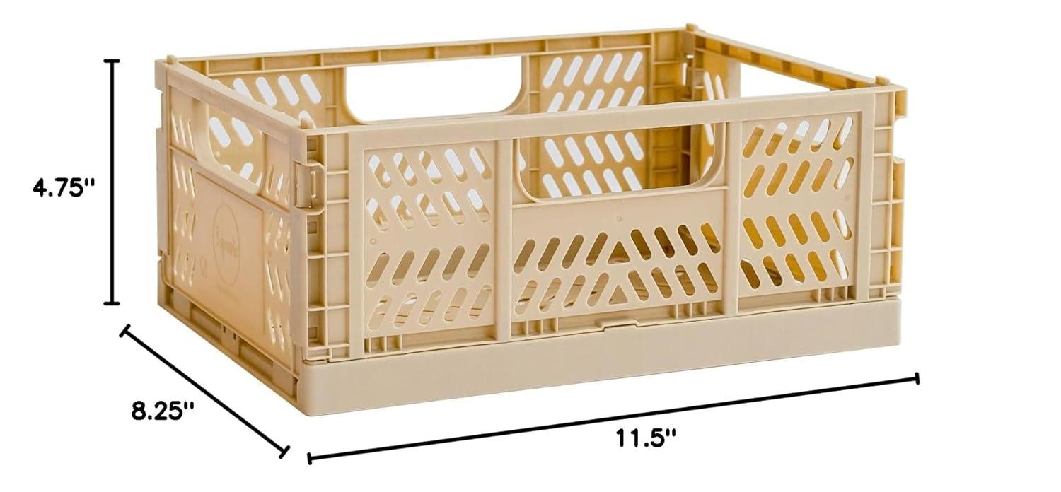 3 Sprouts 3 Sprouts - Recycled Plastic Crates - Pack of 2 - Sand