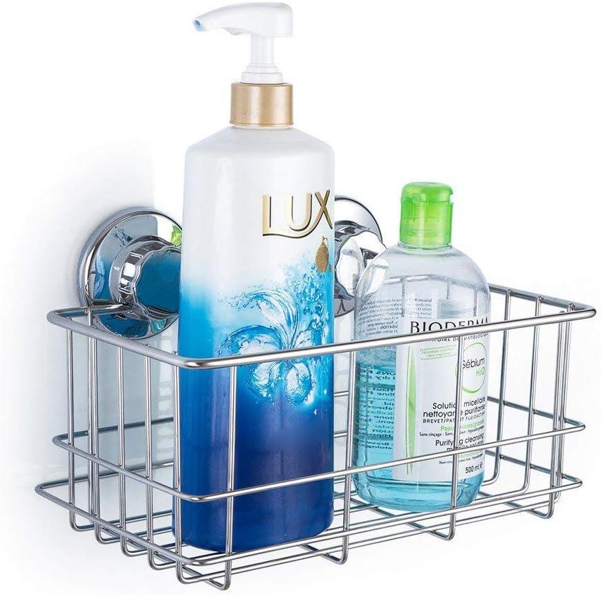 Stainless Steel Suction Mount Shower Caddy Basket