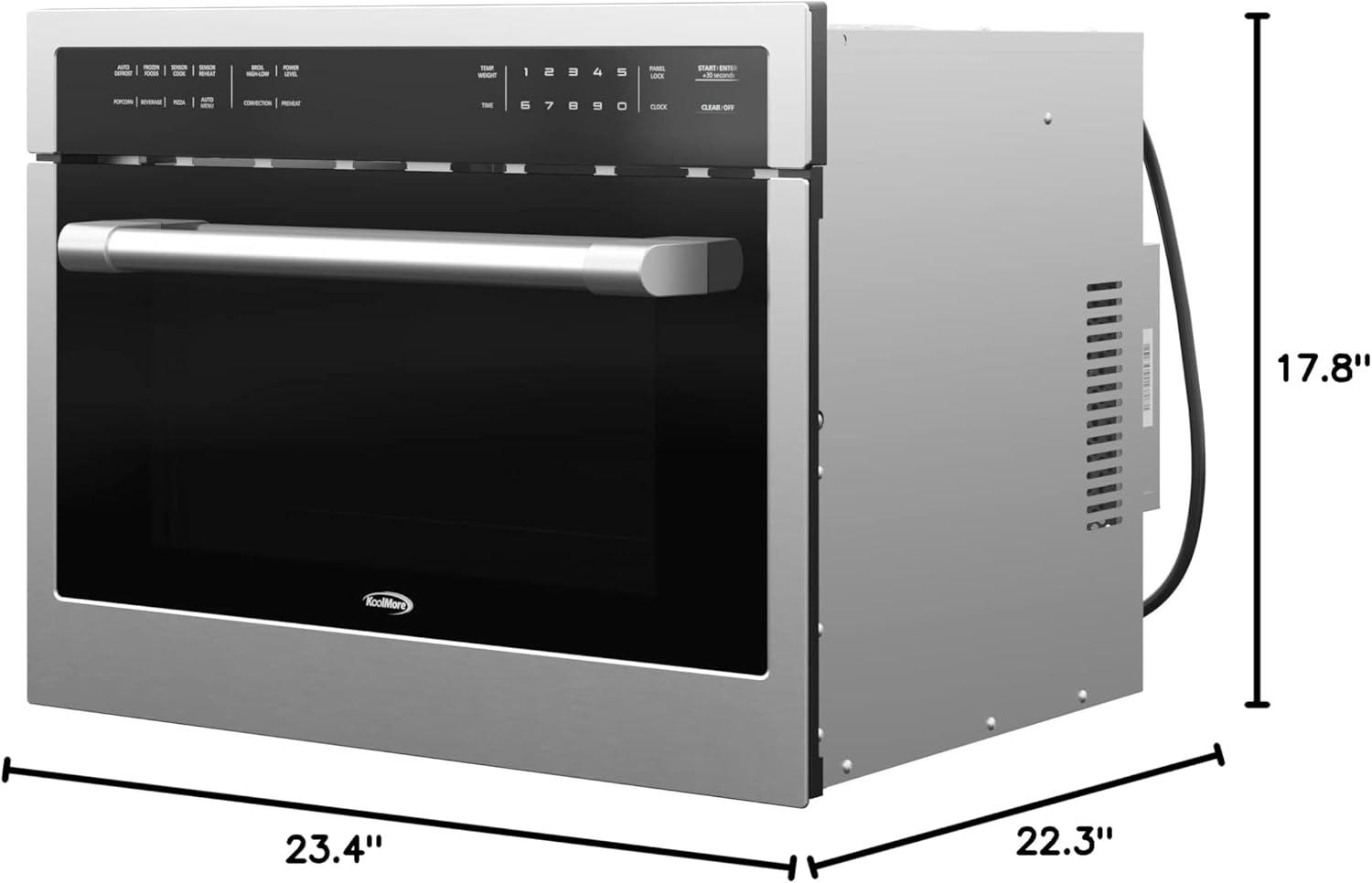 24 in. Stainless Steel Convection Oven with Microwave KM-CWO24-SS