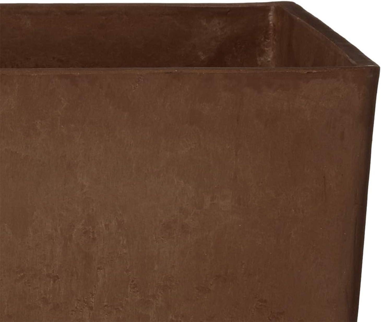 Eco-Modern 10 Gallon Chocolate Square Planter for Indoor & Outdoor