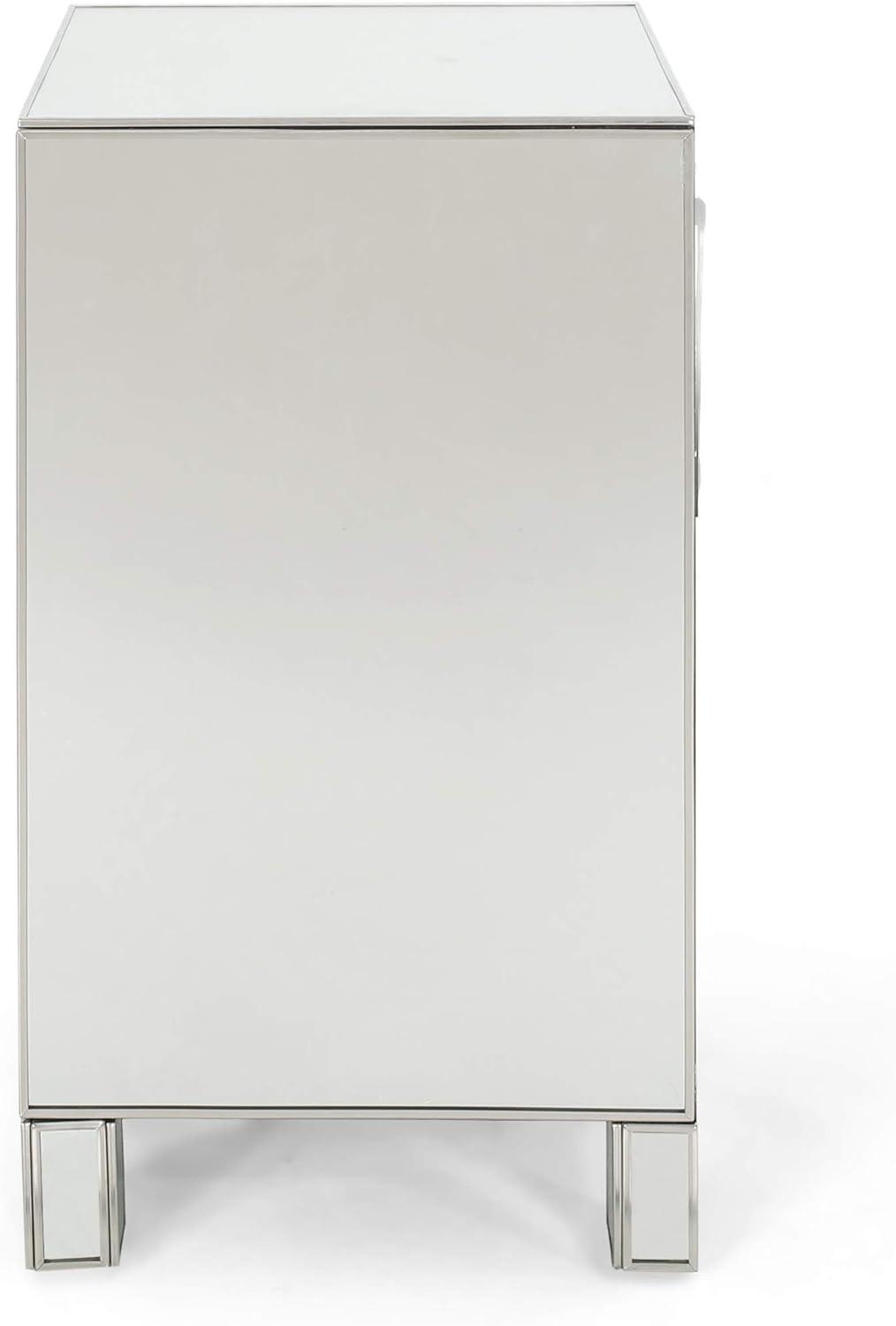 Hedy Modern Mirrored 3 Drawer Cabinet
