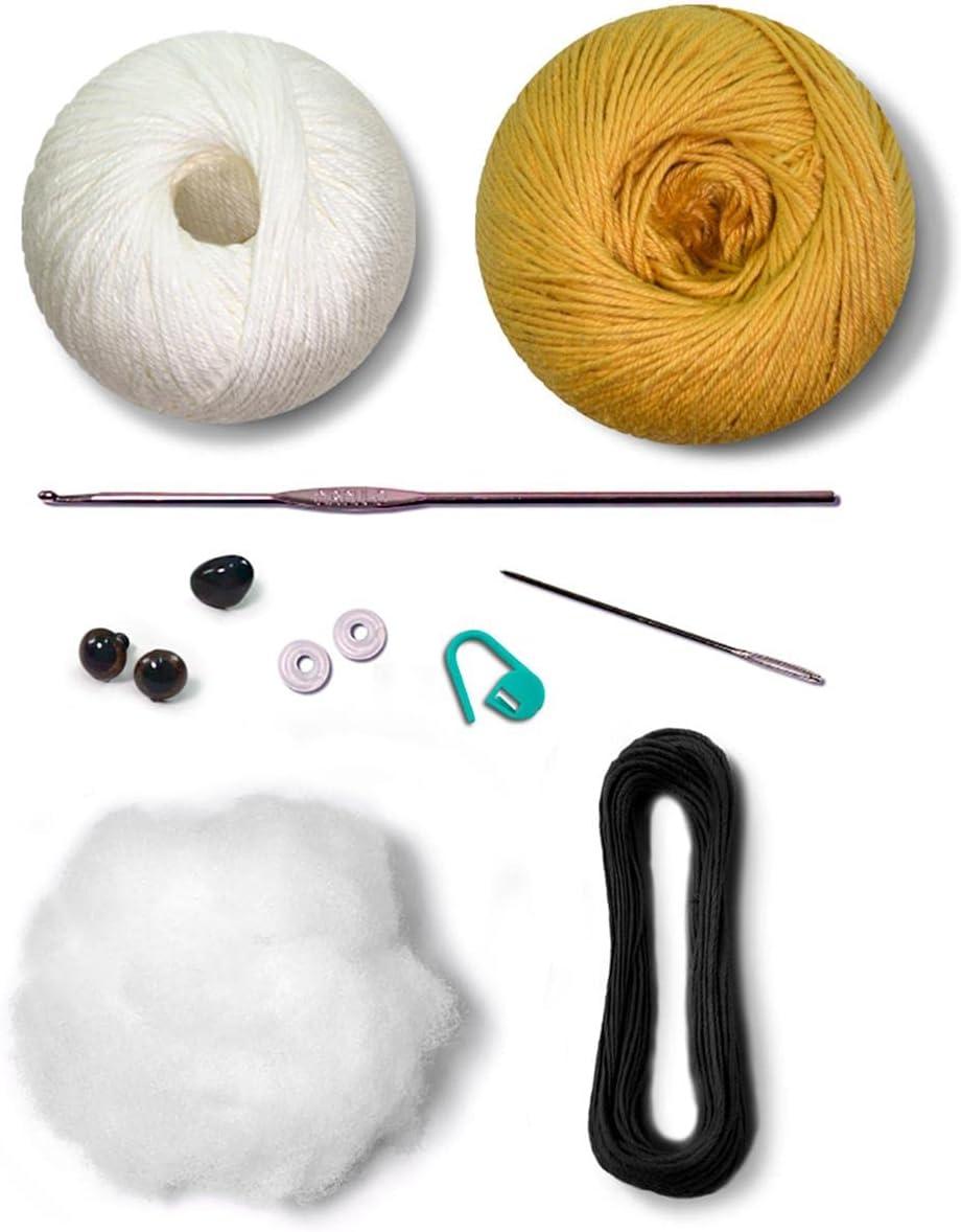 CRCULO Amigurumi Crochet Kit - Cats & Dogs - All Included, Easy Instructions - Intermediate Animal Crochet Set - Premium Yarn Beagle