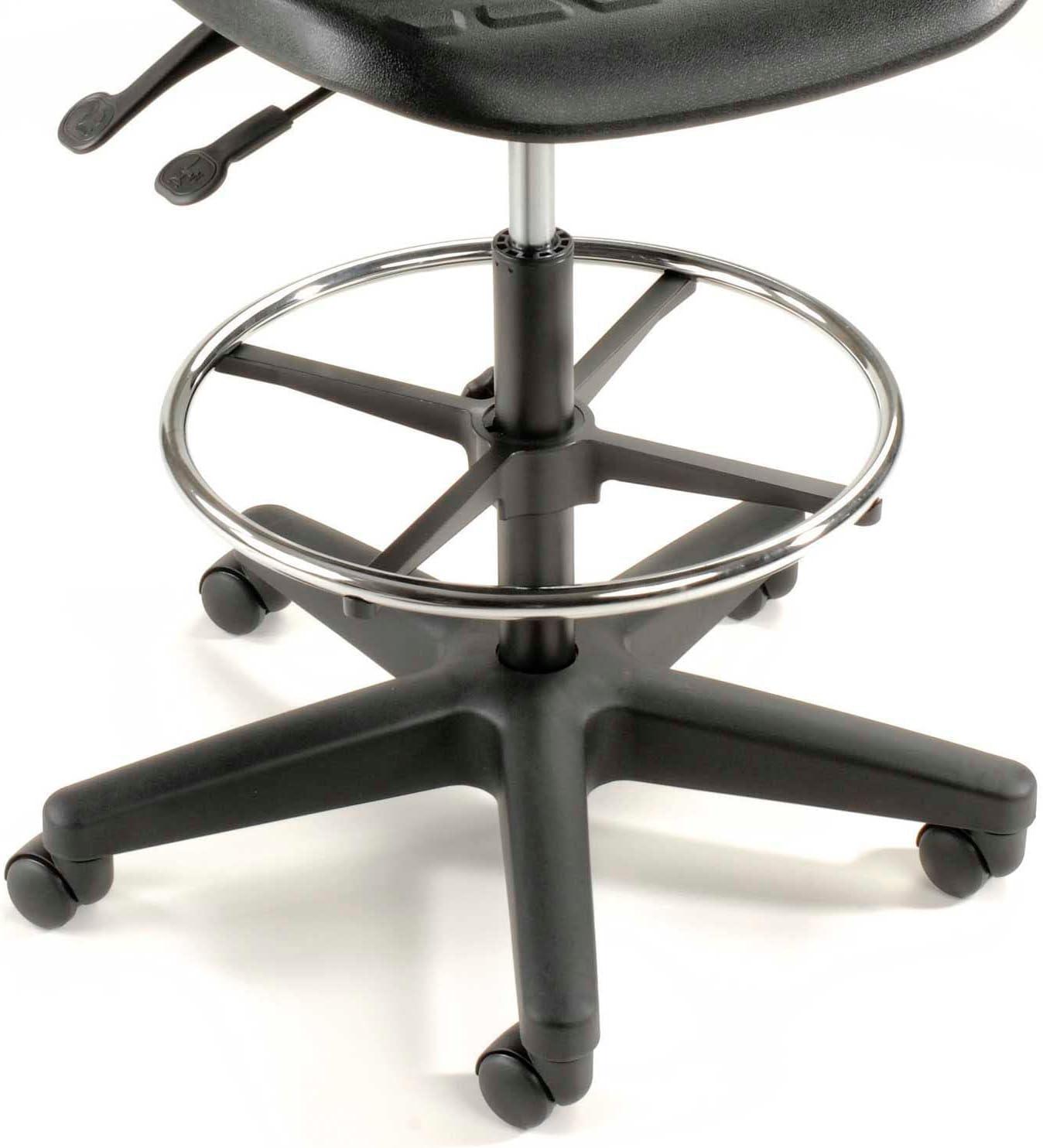 Black 5-Way Adjustable Ergonomic Stool, 225 Lbs Capacity