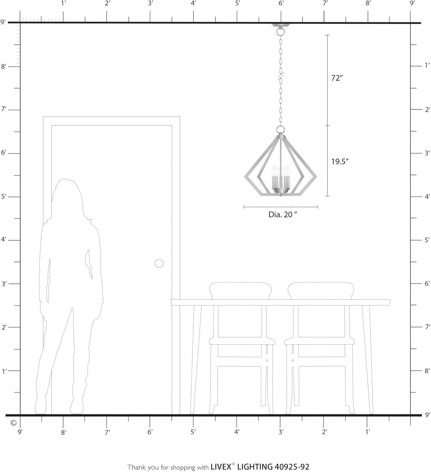 Livex Lighting - Prism - 5 Light Chandelier in Contemporary Style - 20 Inches