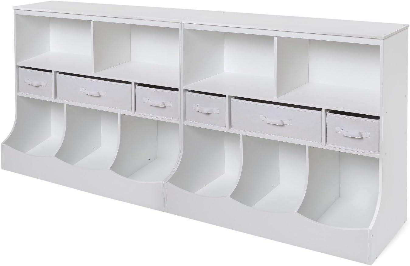 Badger Basket Combo Bin Storage Unit with Three Baskets - Espresso