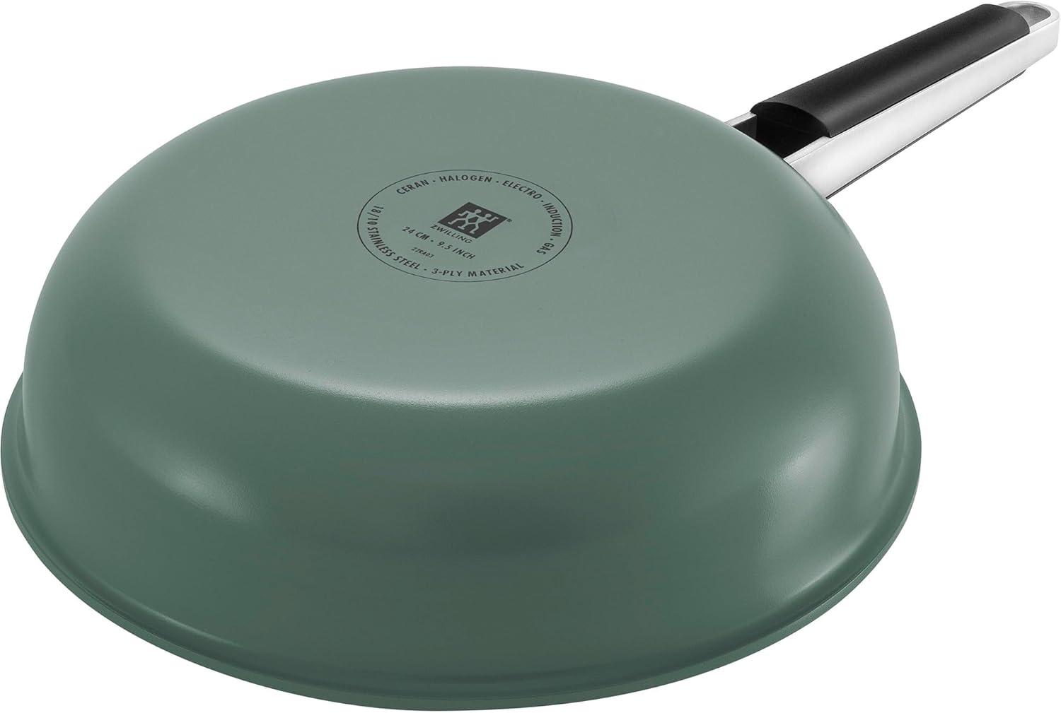 ZWILLING Pure 11-inch Stainless Steel Fry Pan, Green