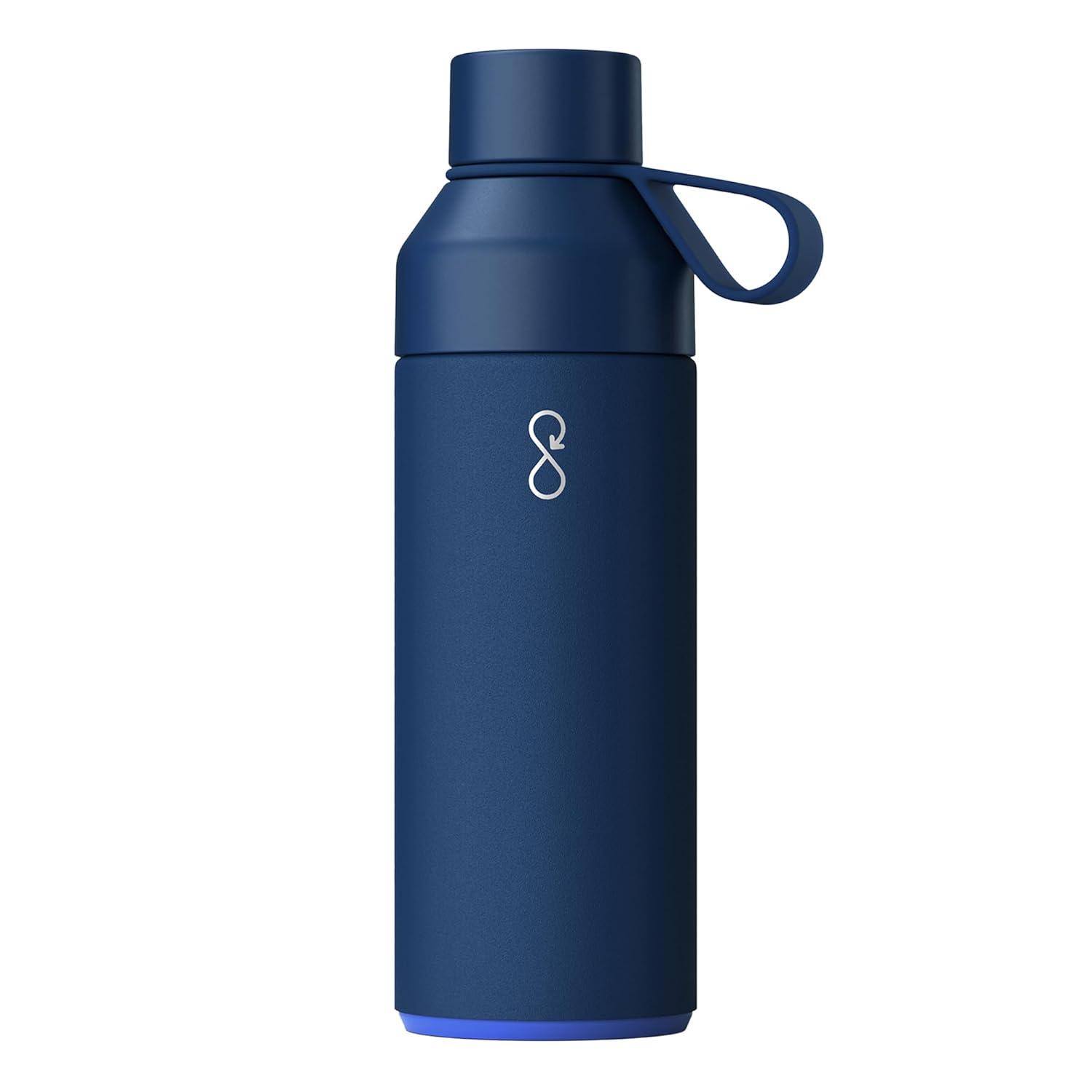 Ocean Blue 34 oz Recycled Stainless Steel Water Bottle