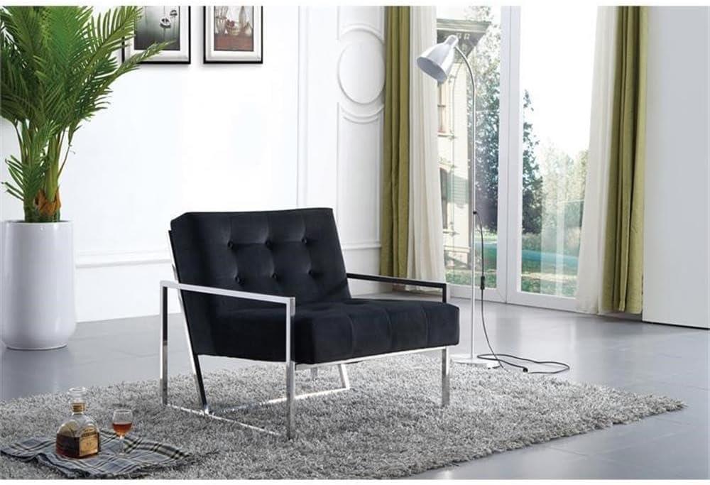 Meridian Furniture Alexis Gray Velvet Accent Chair