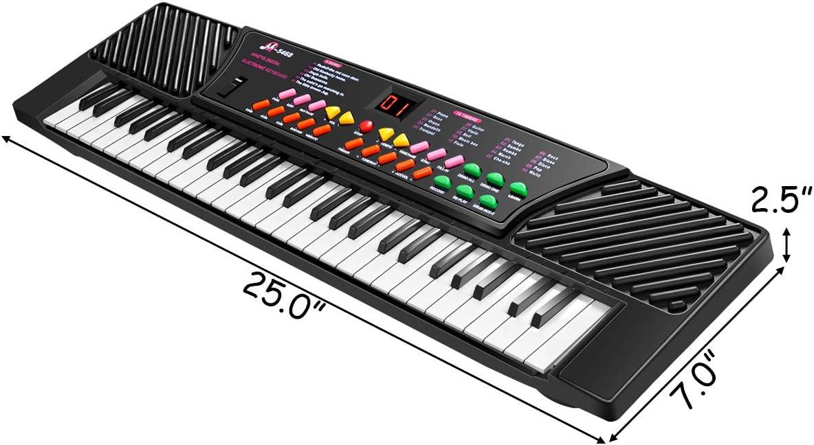 Spaco 54 Keys Kids Electronic Music Piano, Mini Kids Piano Keyboard Toy, Ideal Christmas Birthday Gift for Boy and Girl 3-8 Years Old