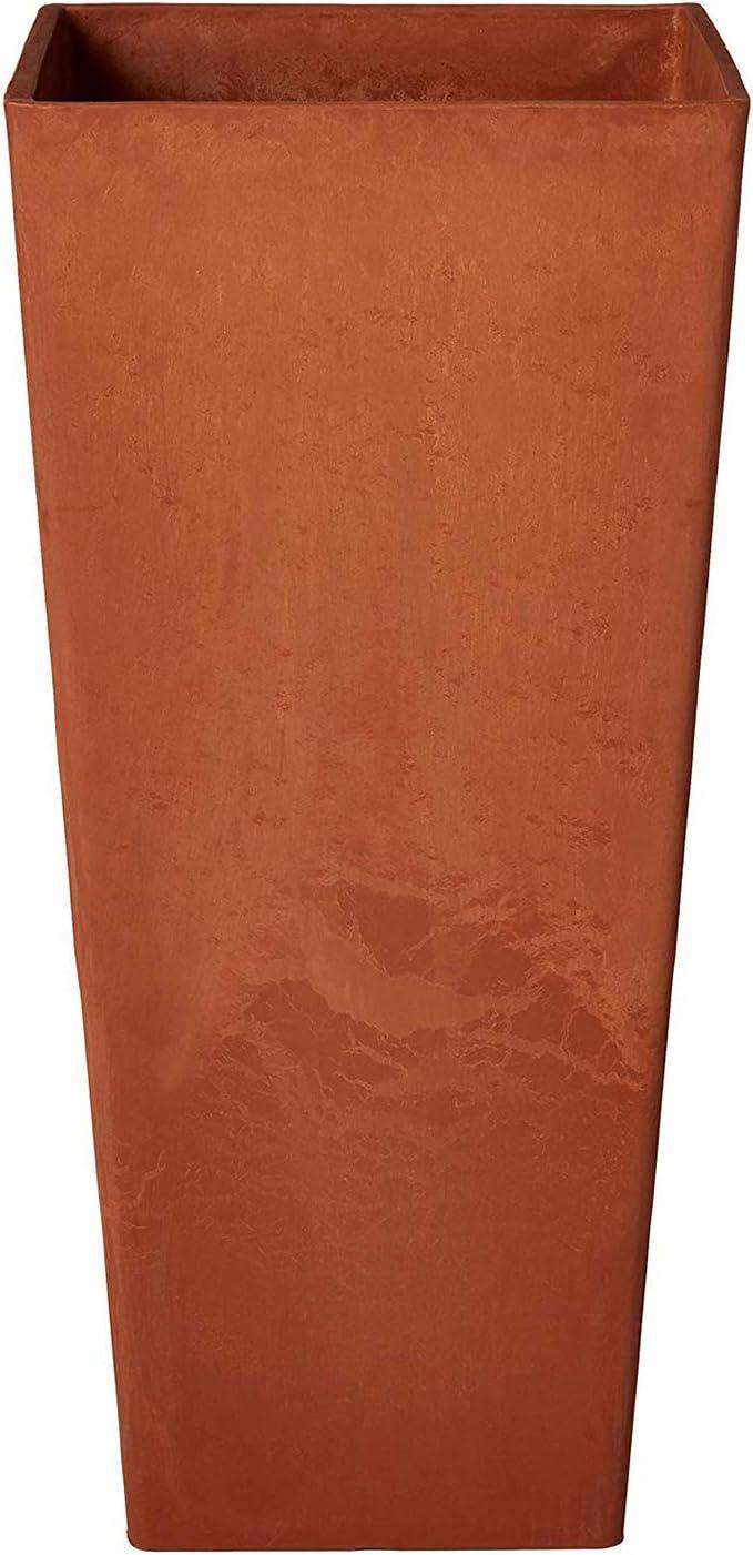 Large Terra Cotta Tall Square Outdoor Planter