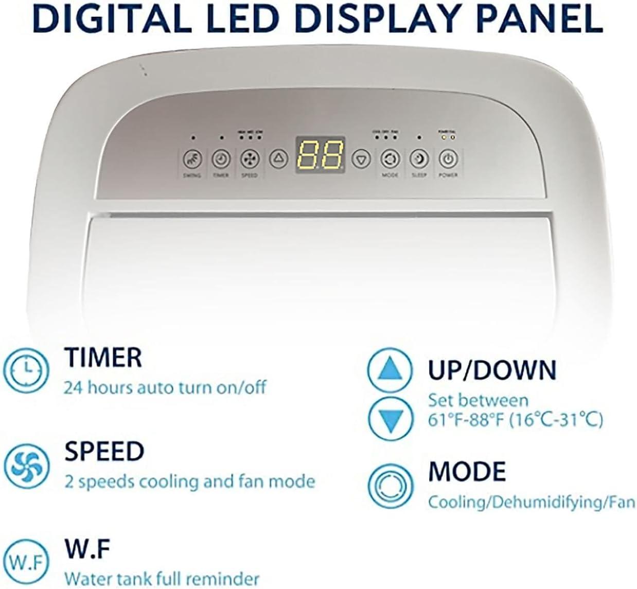 JHS JHS 10,800 BTU DOE Portable Air Conditioner for Home with Dehumidifier for Rooms up to 550 Sq. Ft.
