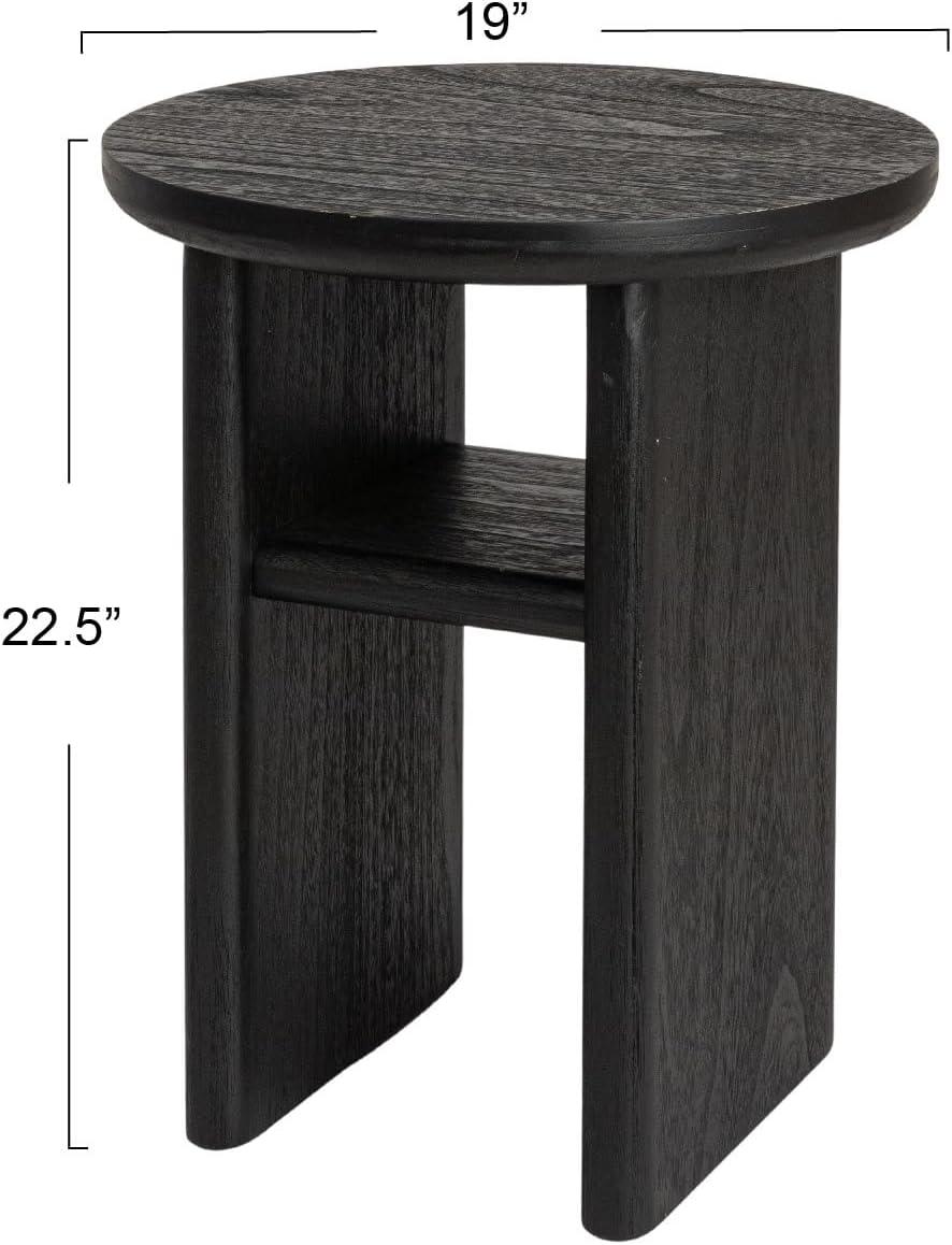 Storied Home Firwood Side Table Black