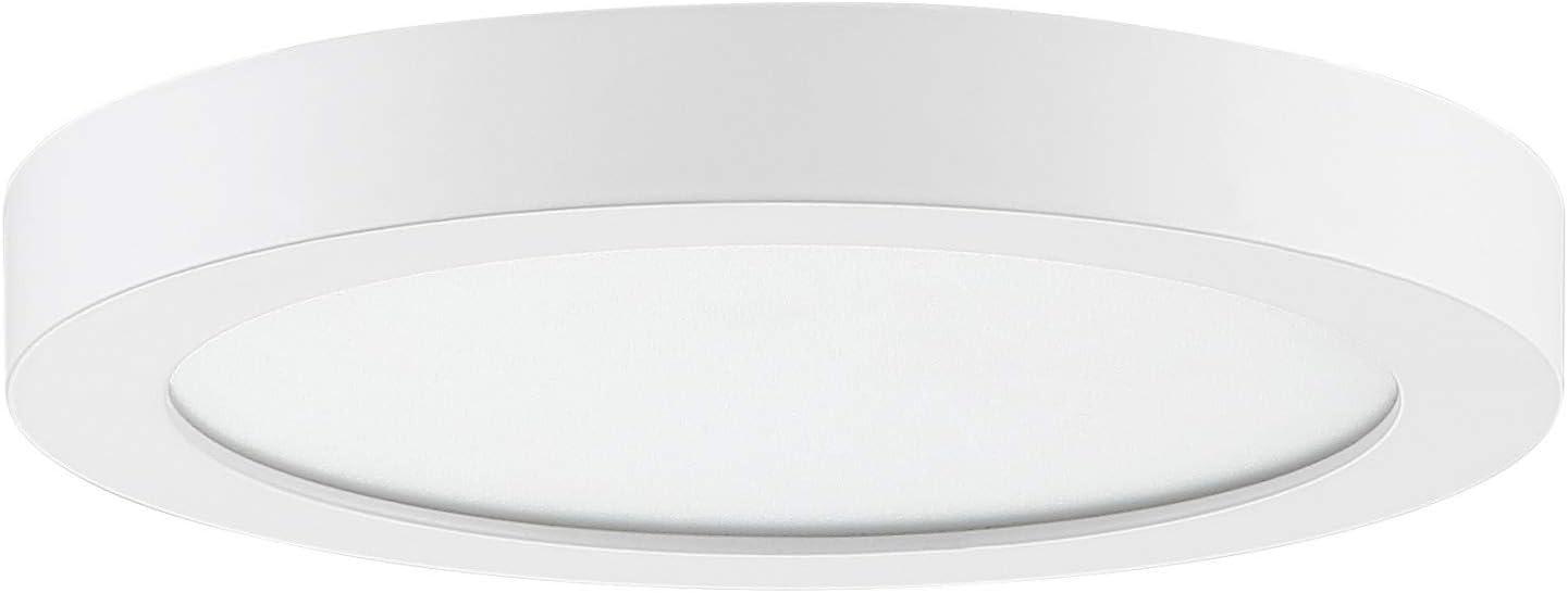 WIixle OST1708W Outskirt Modern Super Flush Mount Ceiling Lighting, 1-Light, LED 12 Watts, Fresco (1" H x 8" W)