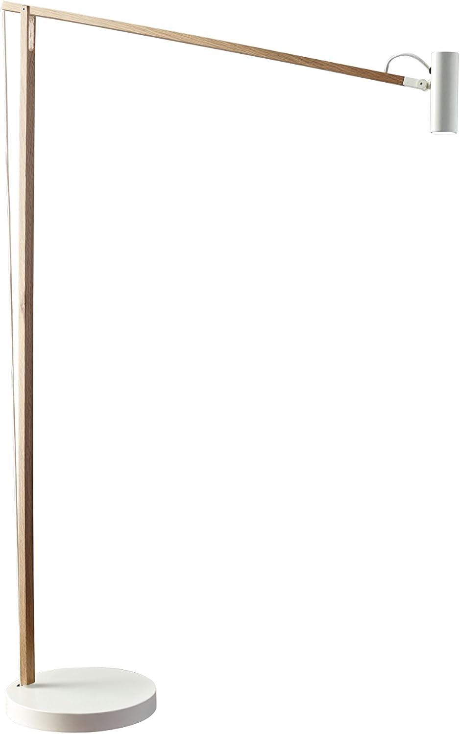 Crane Chic Natural Ash & Matte White 60.5'' LED Floor Lamp