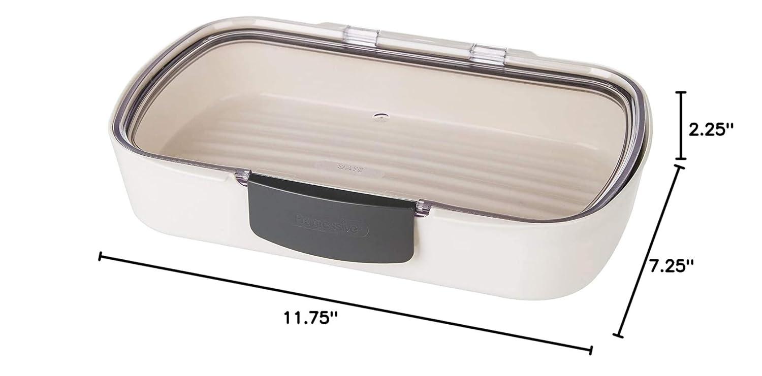 Prepworks Deli ProKeeper Air Tight Silicone Sealed Food Storage Container with Clear Dry Erase Compatible Lid, 11.75 Inches Long