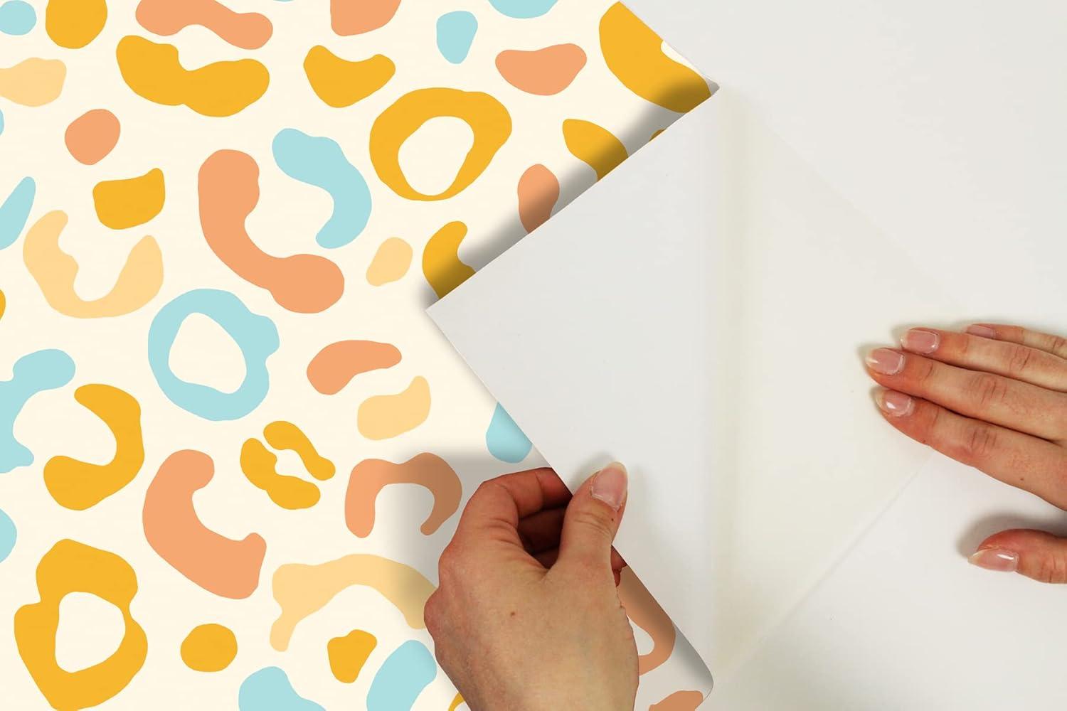Aelfie Multi Warm Leopard Spots Peel & Stick Wallpaper