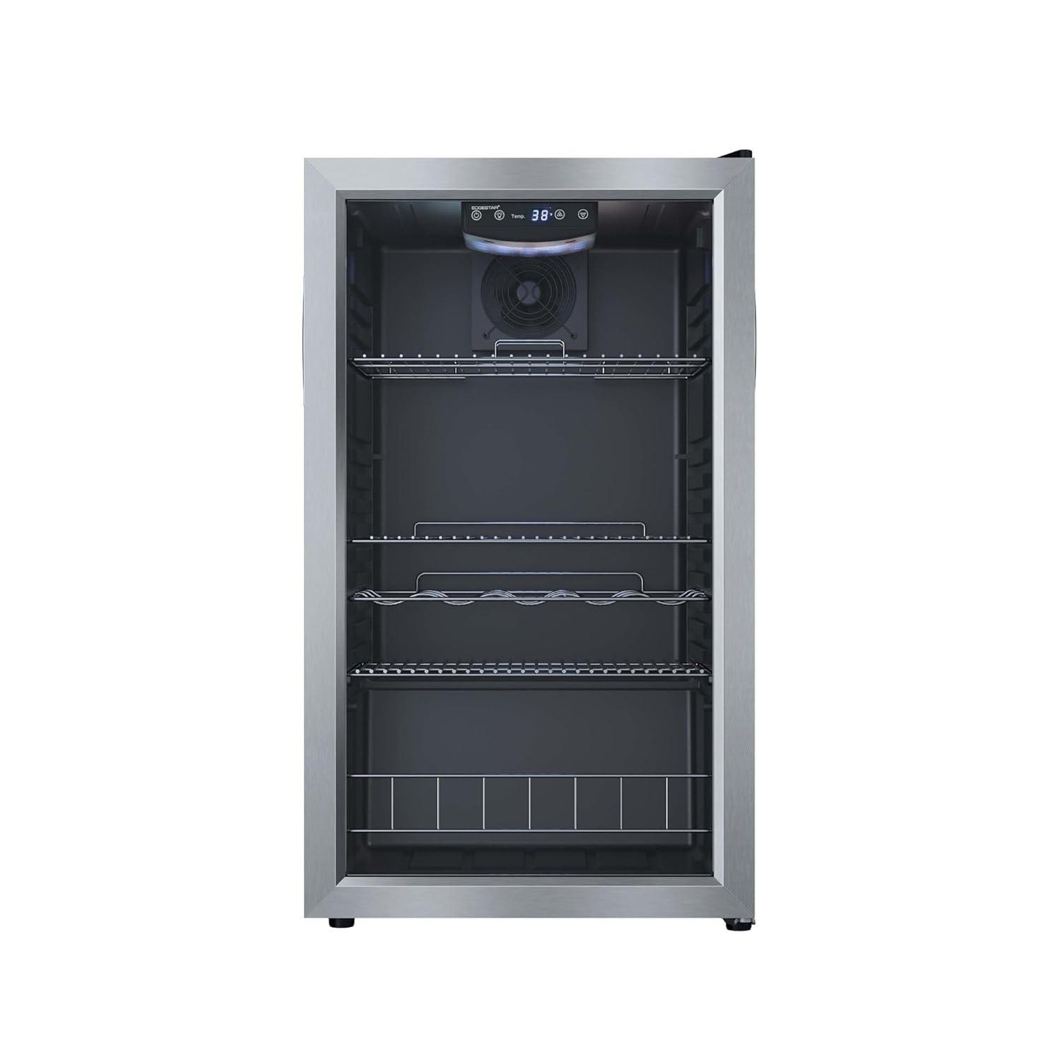 EdgeStar EdgeStar 18.88'' W Convertible 105 Cans (12 oz.) 3.36 Cubic Feet Beverage Cooler with Reversible Glass Door