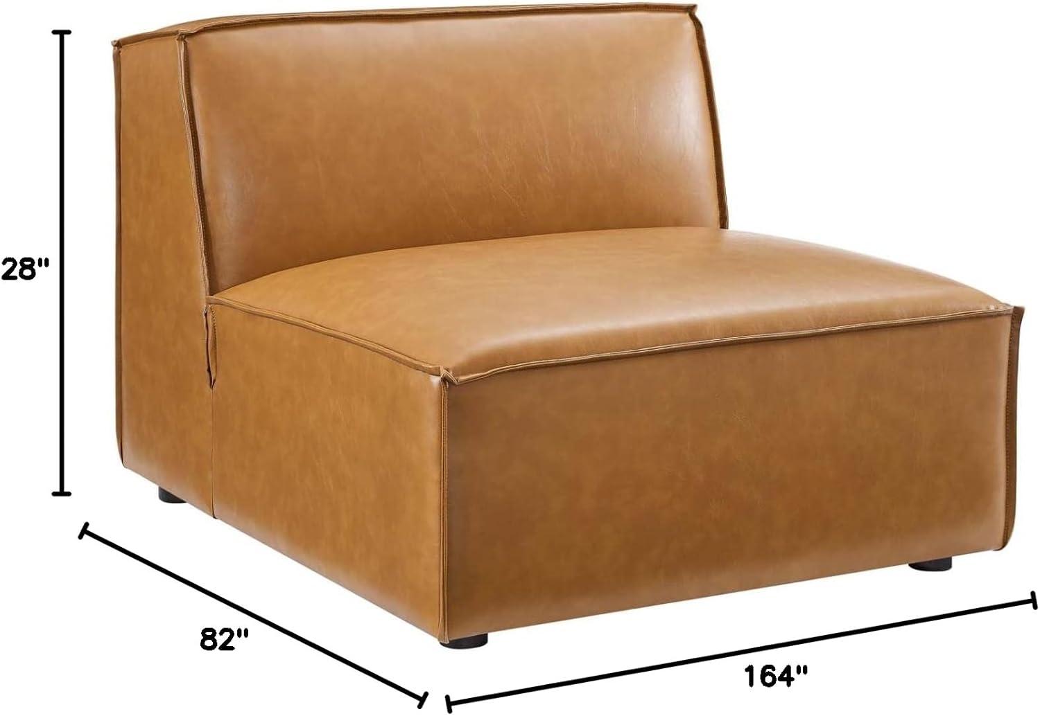 Modway Modway Restore 5-Piece Vegan Leather Sectional Sofa