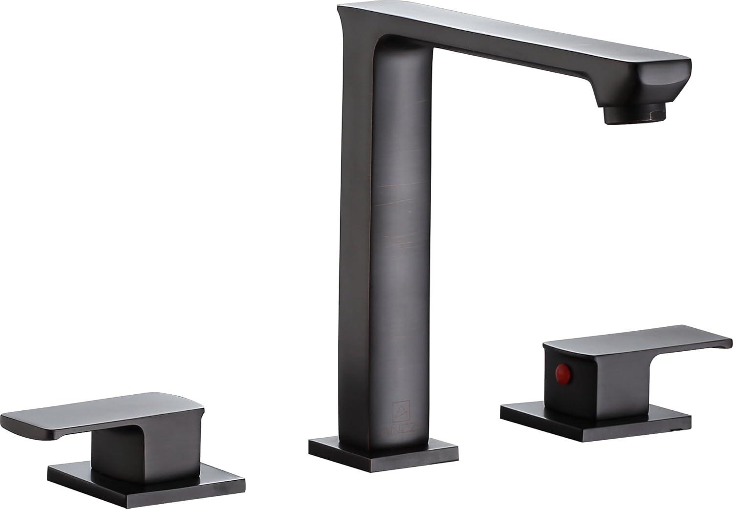 ANZZI 8" Widespread 2-Handle Bathroom Faucet - Oil Rubbed Bronze - Alpine Series (L-AZ189ORB)