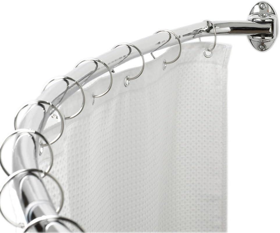 Chrome Adjustable Curved Shower Rod for 60-72 Inch Openings