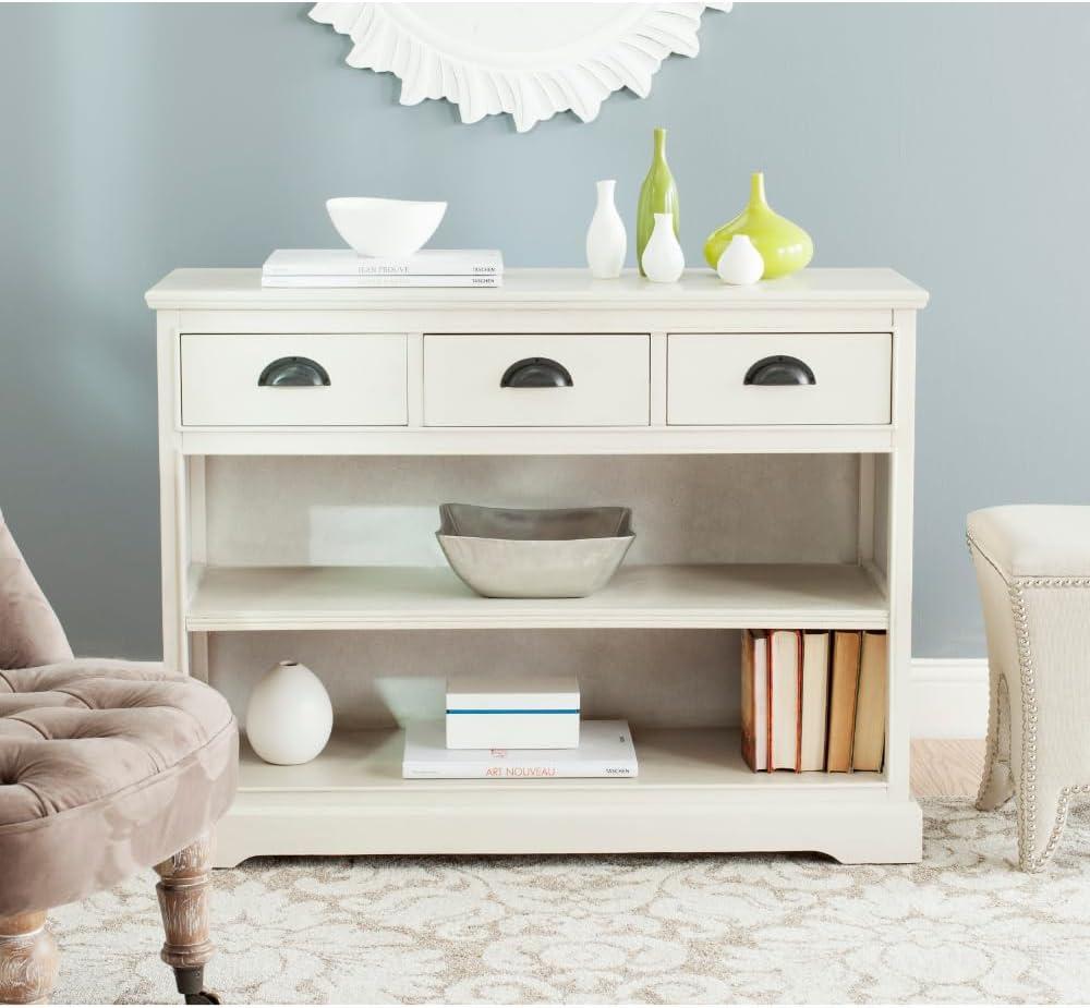 Prudence Book Shelf - AMH5727 - Vintage White - Safavieh Couture