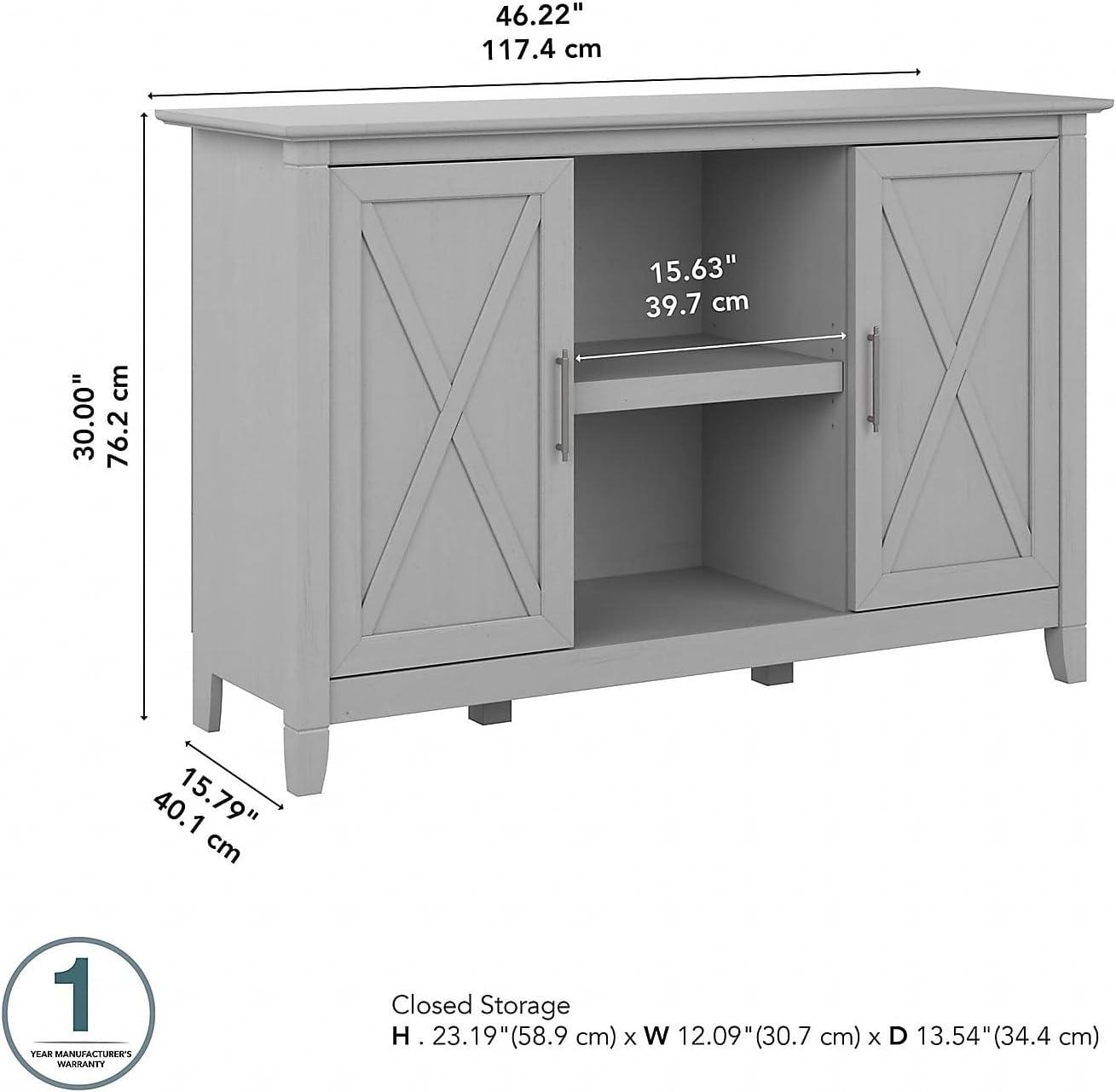 Key West Accent Cabinet with Doors in Cape Cod Gray - Engineered Wood