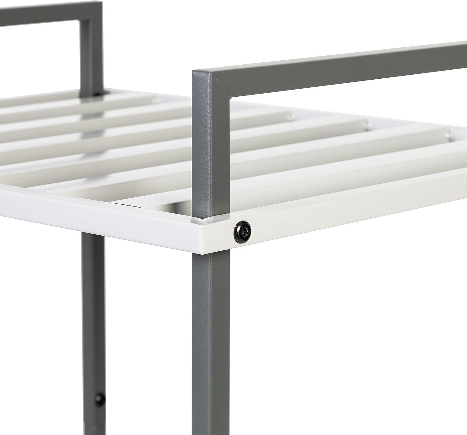 Honey Can Do 3-Tier Tubular Metal Shelf, Gray Tones