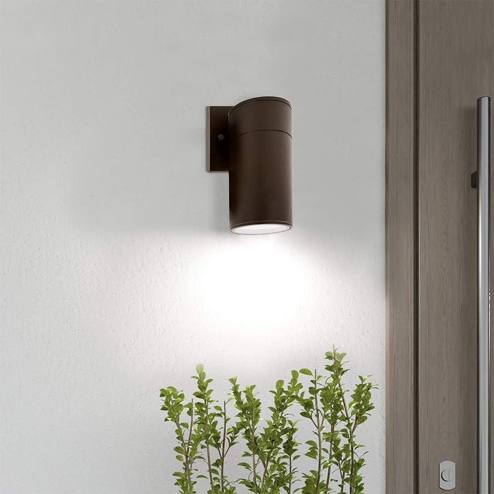 Maxxima LED Cylinder Outdoor Wall Wash, Sconce Light, 12 Watt, 840 Lumens, 3000K Warm White, Dusk to Dawn Sensor