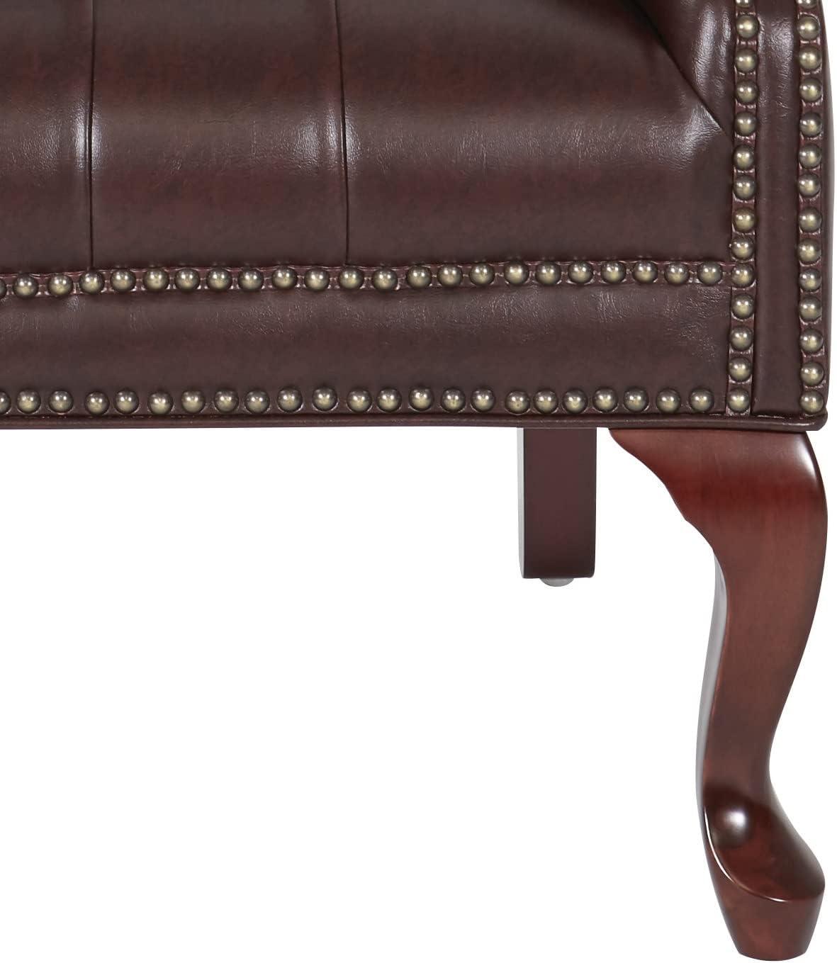 Office Star Traditional Queen Anne Style Vinyl Chair, Jamestown