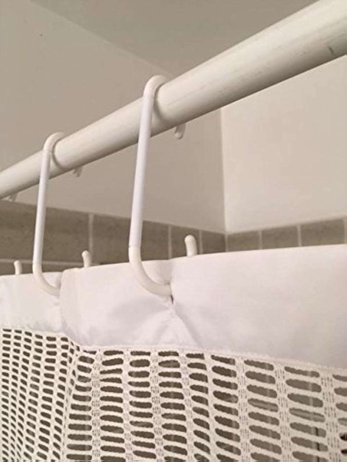 Extra Long White Plastic Shower Curtain Rings