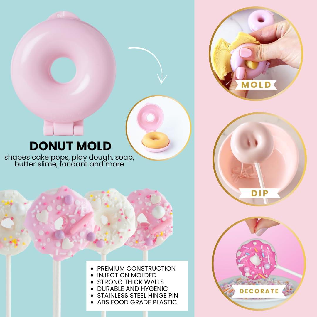 The Original My Little Cakepop Pro Cake Pop Mold since 2010. Donut Shaped. Injection Molded with ABS Food Grade BPA Free Plastic. Hygienic and strong. Use for Cake Pops, Play Dough, Soap, and More.