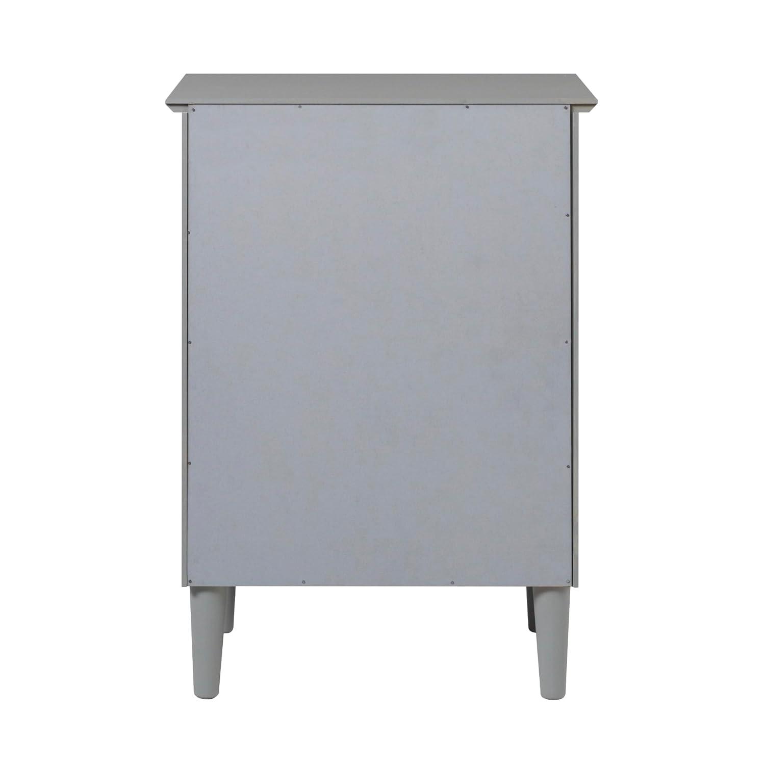 Pemberly Row Traditional 1-Drawer Solid Wood Nightstand - Gray