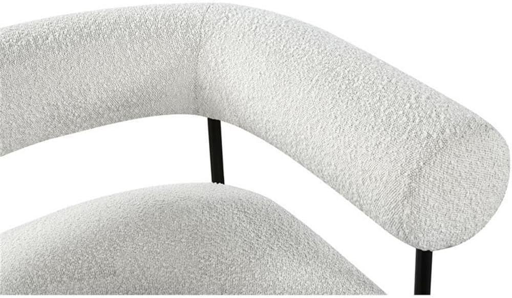 Meridian Furniture Blake Cream Boucle Fabric Accent Chair