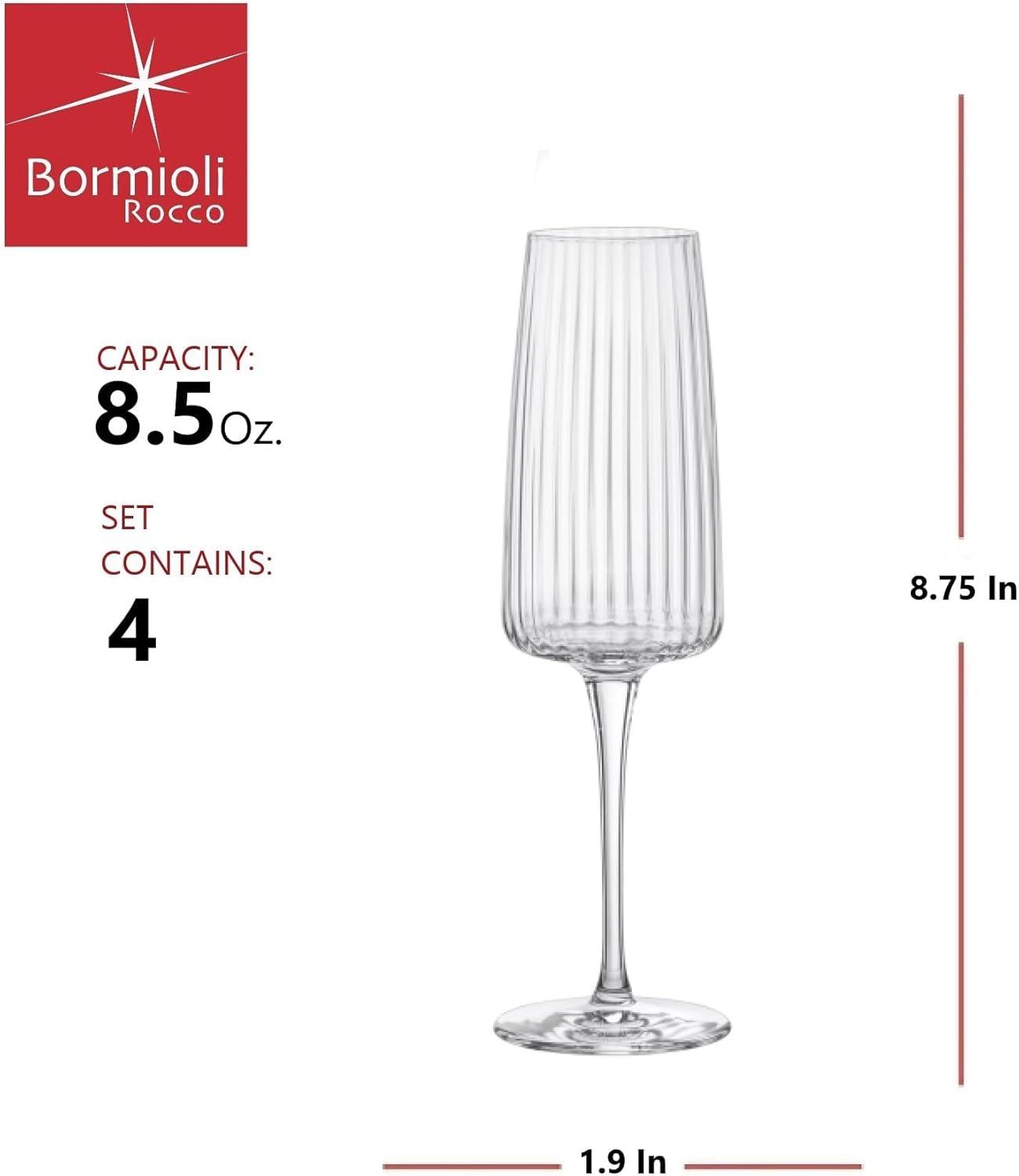 Bormioli Rocco Exclusiva 8.5 Oz Prosecco Glass  - Set of 4