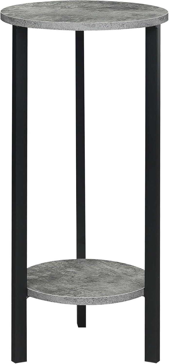Convenience Concepts Graystone 31-inch 2 Tier Plant Stand, Black/Black