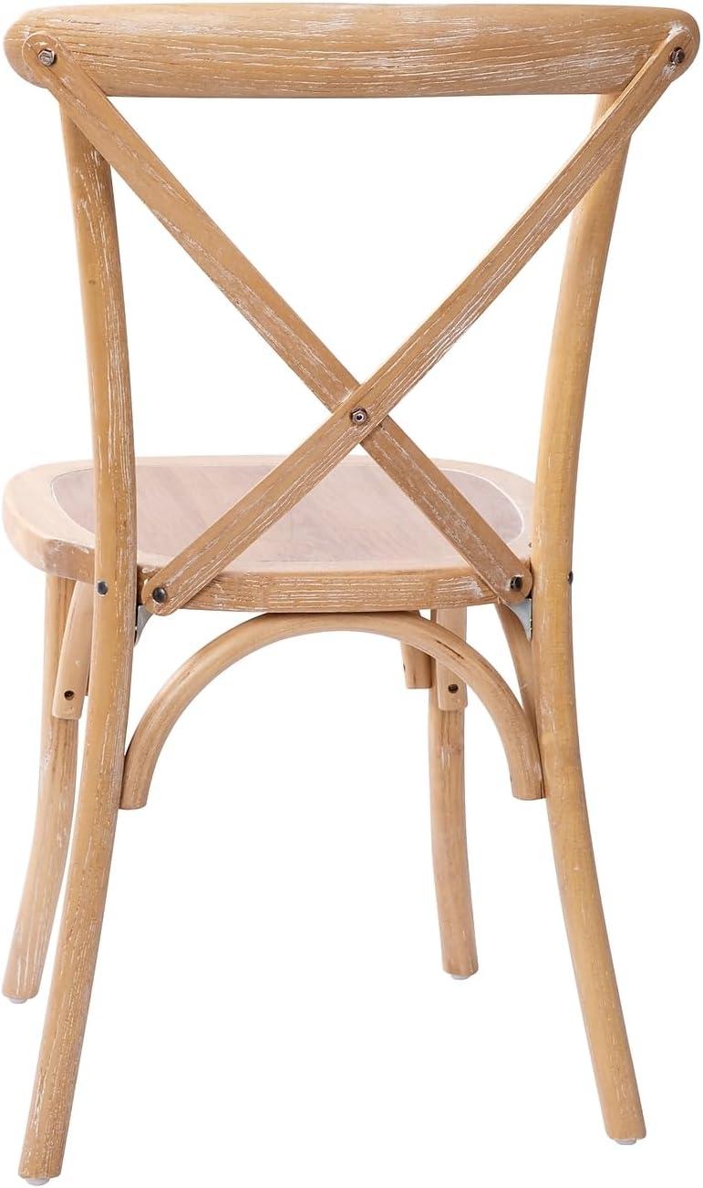 Flash Furniture Advantage Driftwood X-Back Chair