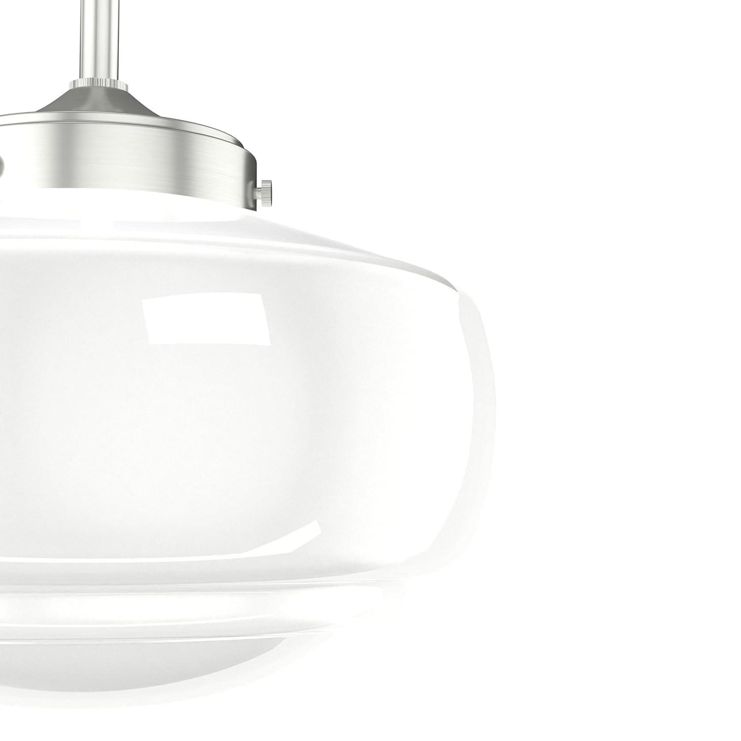 Saddle Creek 1 - Light Single Schoolhouse Pendant with Glass