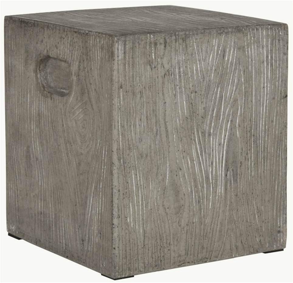 Cube Accent Stool - Indoor/Outdoor - VNN1003 - Black - Safavieh